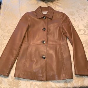 Michael Michael Kors Caramel Buttery soft leather jacket